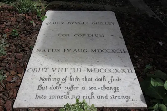 Grave of Percy Bysshe Shelley