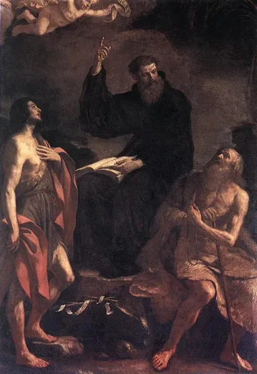 St. Augustine, St. John the Baptist, and  St. Paul the Hermit